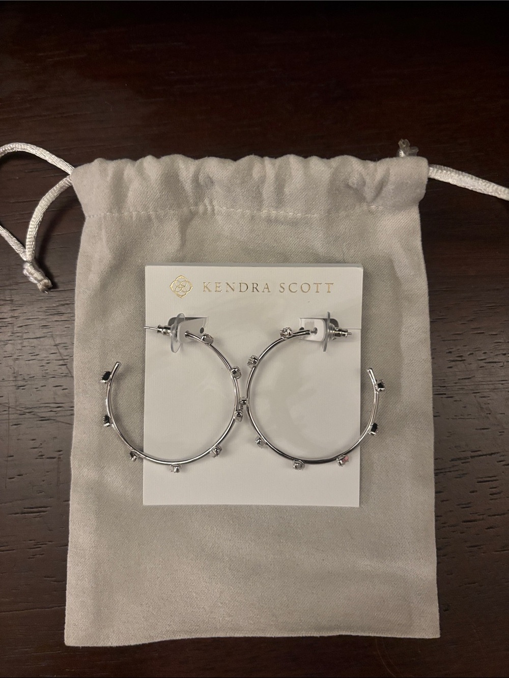 Kendra Scott silver Haven Heart Hoop Earrings